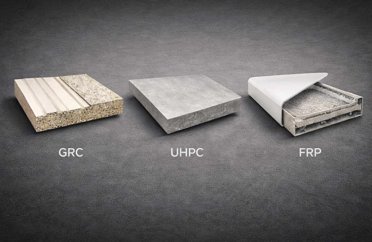 GRC vs UHPC vs FRP