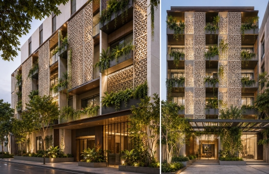 Façade Design Beyond Panels: Using Jalis, Screens and Planters as One System