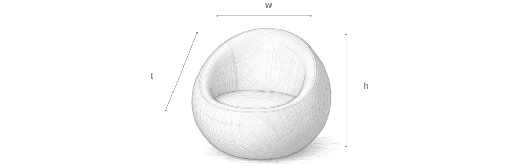 DECO Dune Pod dimensions — 900 mm W × 800 mm L × 800 mm H