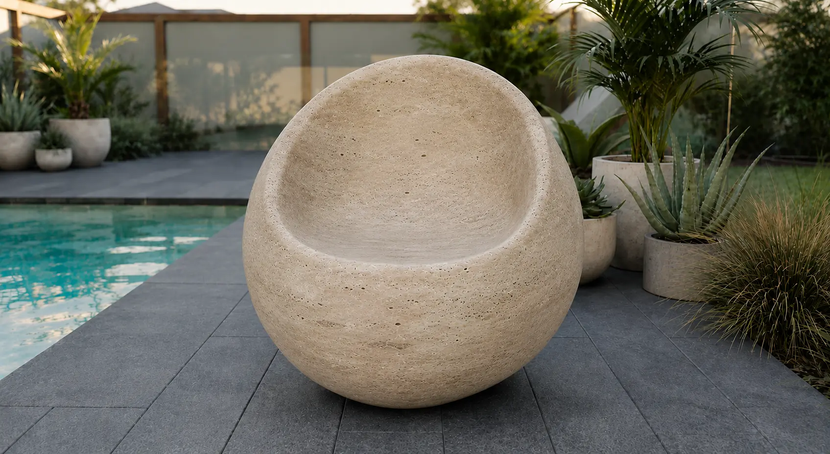 DECO Dune Pod in Travertine