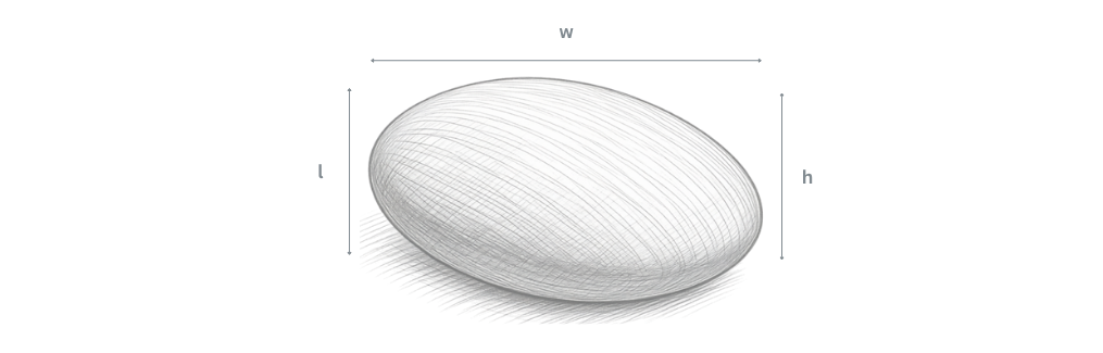 DECO Pebbles Seater dimensions — 1200 mm W × 900 mm L × 400 mm H