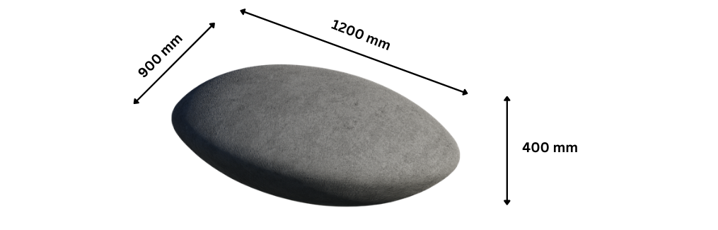 DECO Pebbles Seater dimensions