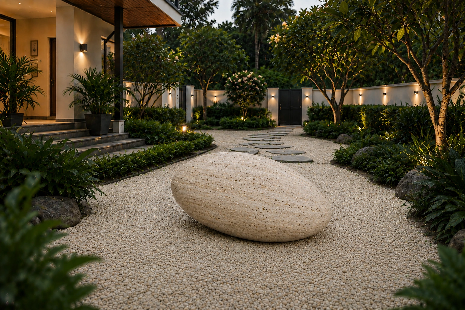 DECO Pebbles Seater in Travertine