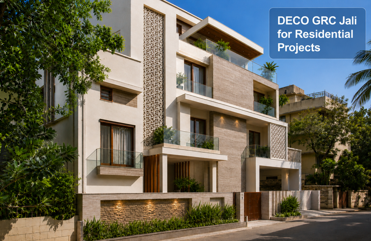 GRC Jali for Residential Elevations and Boundary Walls