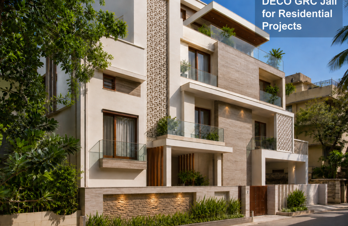 GRC Jali for Residential Elevations and Boundary Walls