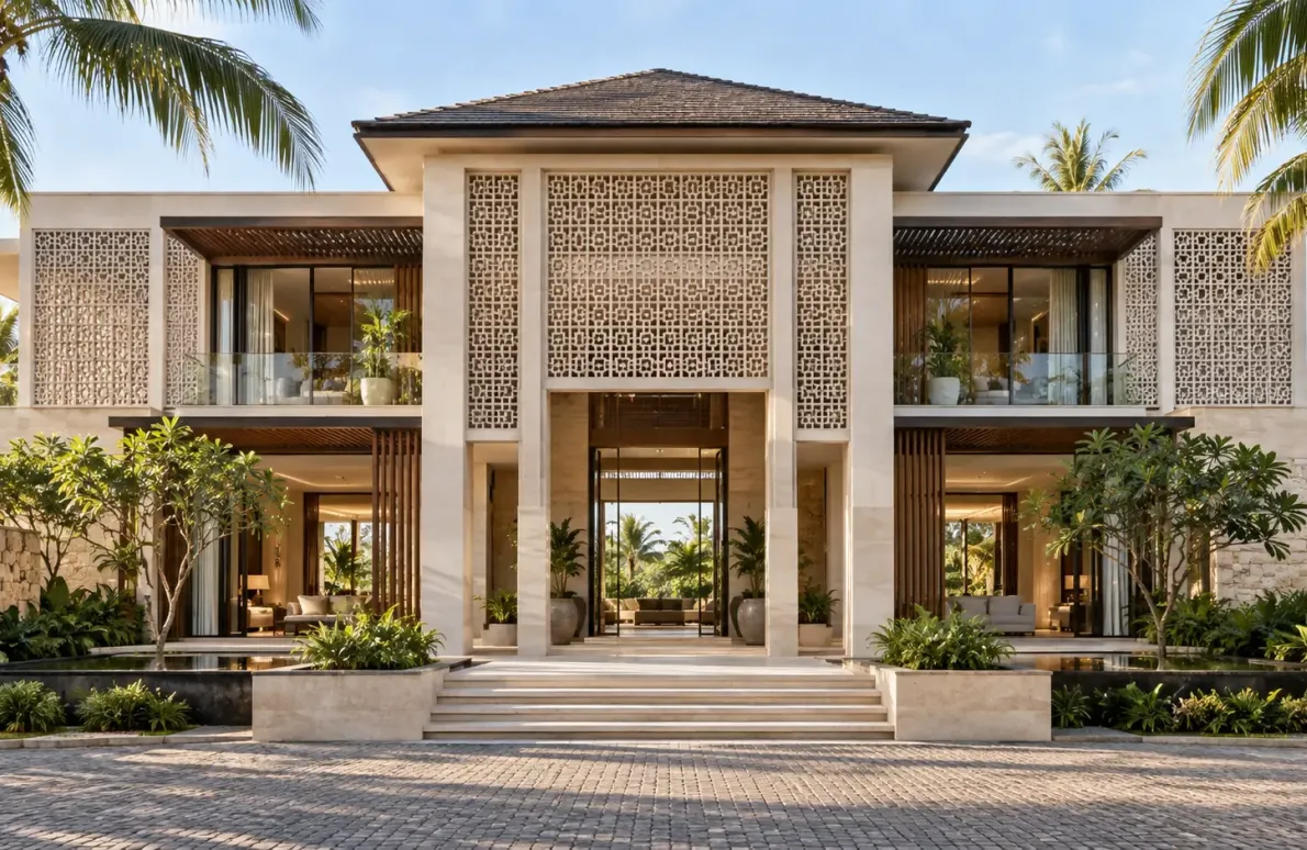 GRC Jalis for Resort and Villa Architecture
