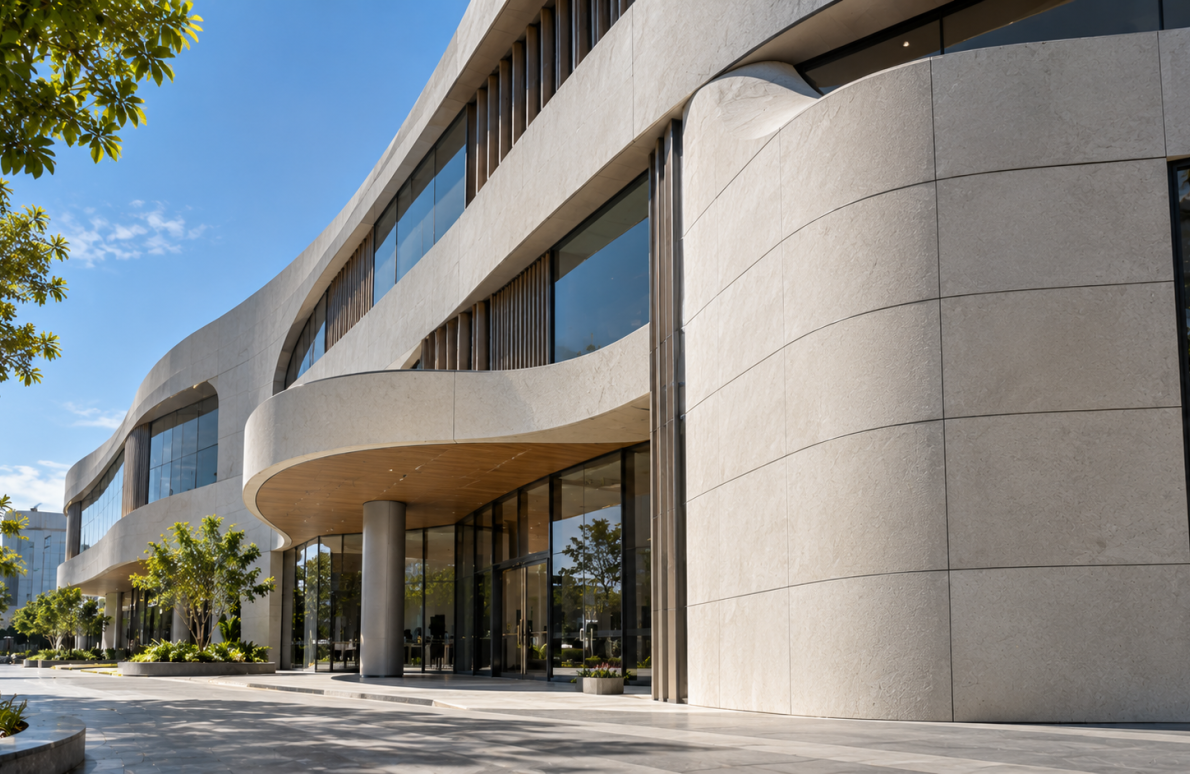 Curved UHPC Façade 