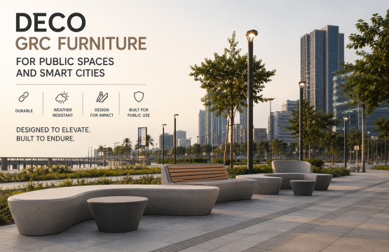 GRC Furniture for Public Spaces and Smart Cities