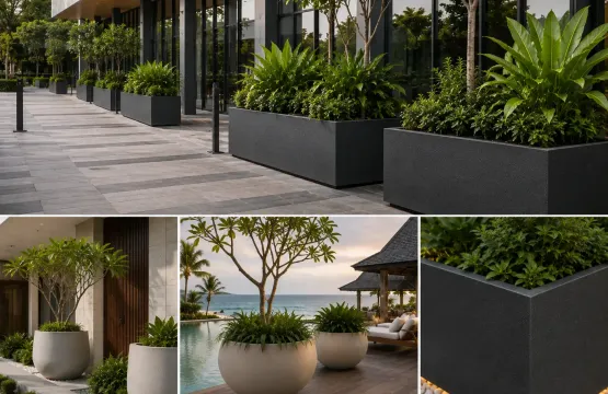 FRP Planters for Commercial Projects, Residential Developments, and Resorts