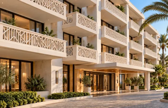 GRC Railings for Hotel Balconies